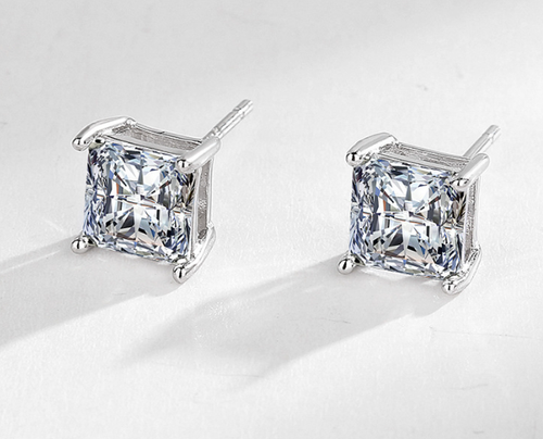 Original 925 sterling silver (chaandi) earrings zircon studded luxury!