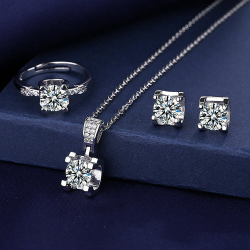 LUXURY SET PENDANT RING AND EARRINGS WITH BOX