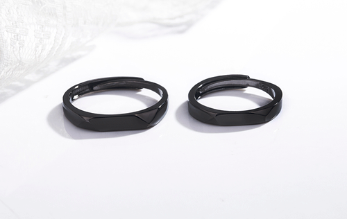 high quality black plated couple rings both rings adjustable!