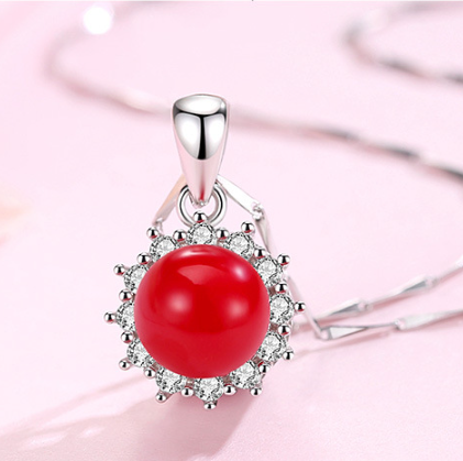 Original 925 sterling silver (chaandi) pendant necklace with chain!