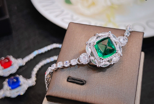 EMERALD LOOK EXCLUSIVE BRACELET FREE BOX PACKAGING LUXURY GIFT FOR HER