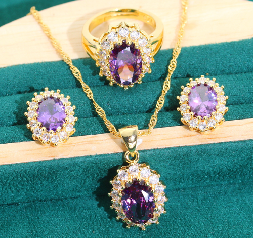 AMETHYST GOLD LOOK EXCLUSIVE AND LUXURY SET