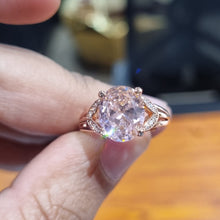 Multi shade luxury quality rose gold plated adjustable ring for her