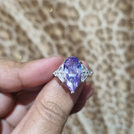 Luxury wear high quality zircon ring adjustable
