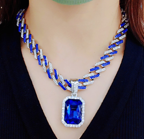 Luxury cuban look pendant exclusive quality