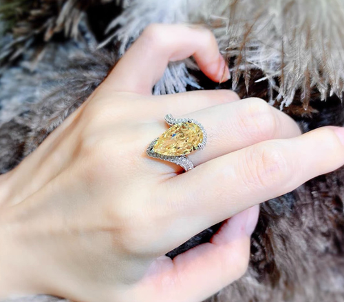 Luxury wear high quality zircon ring adjustable