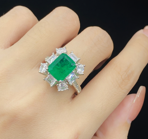 Luxury wear high quality zircon ring adjustable