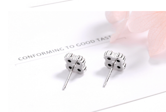 Original 925 sterling silver (chaandi) earrings zircon studded luxury!