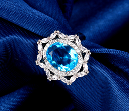 Luxury wear high quality zircon ring adjustable