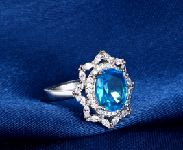 Luxury wear high quality zircon ring adjustable