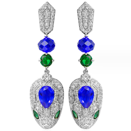 BRANDED ZIRCON STONES HIGHLY FINISHED RHODIUM PLATED LUXURY EARRINGS