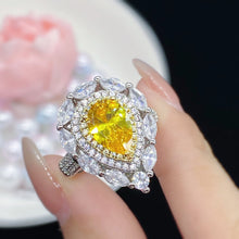 The citrine diamond cut luxury ring