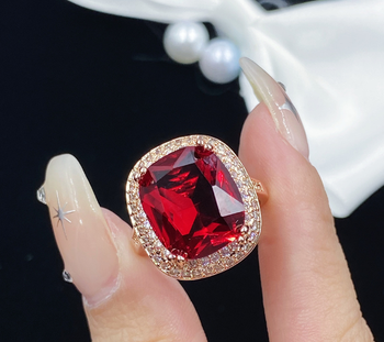 RUBY LOOK LUXURY RING FINE FINISHING AND QUALITY ADJUSTABLE