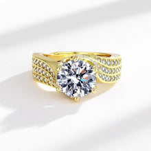 Non-Tarnish-Gold Diamond impression luxury ring