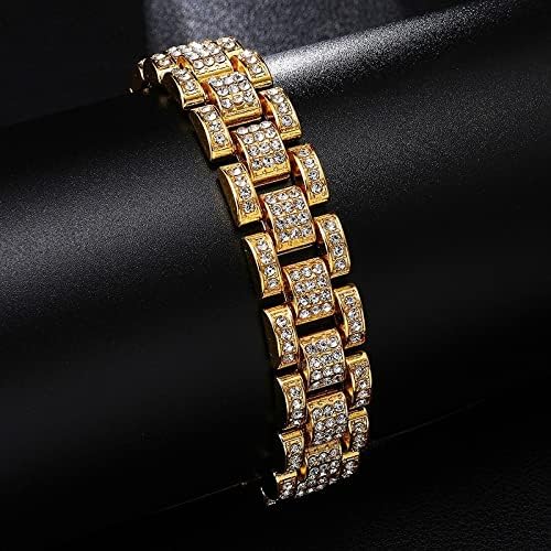 Mens exclusive cuban gold plated bracelet