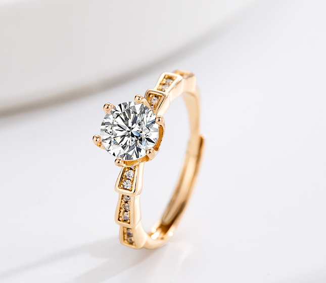 Luxury wear high quality zircon ring adjustable
