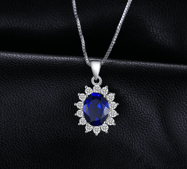 Princess Diana Original 925 sterling silver (chaandi) pendant  with chain!