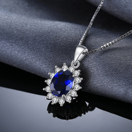 Princess Diana Original 925 sterling silver (chaandi) pendant  with chain!