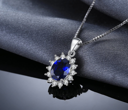 Princess Diana Original 925 sterling silver (chaandi) pendant  with chain!