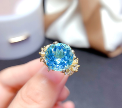 Luxury wear high quality zircon ring adjustable