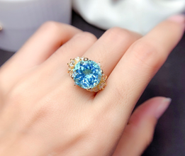 Luxury wear high quality zircon ring adjustable