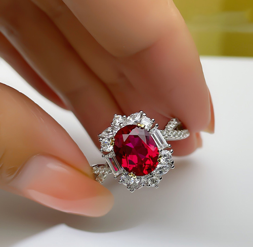 Ruby look luxury ring adjustable AAA quality WITH BOX