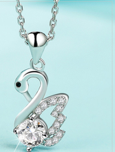 Swan Theme Original 925 sterling silver (chaandi) pendant with chain