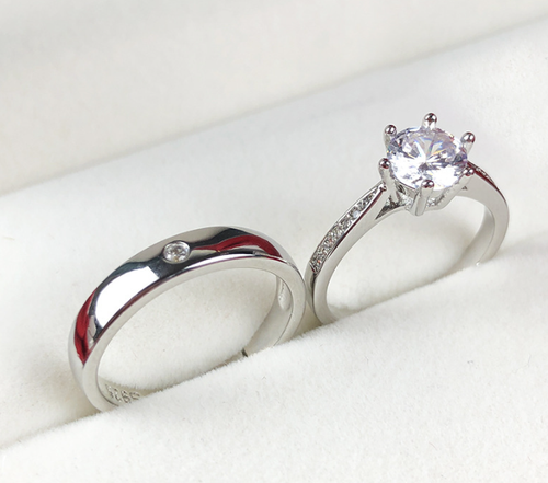 high quality platinum plated couple rings both rings adjustable!