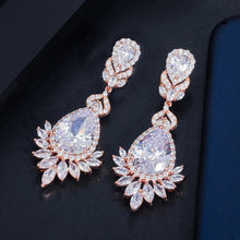 ZIRCON STONES HIGHLY FINISHED ART NOVEAU LUXURY EARRINGS