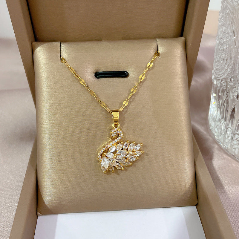 The Gold Swan DIAMOND CUT LUXURY QUALITY GIFT PENDANT BOX PACKED