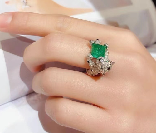 Branded Luxury wear high quality zircon ring adjustable