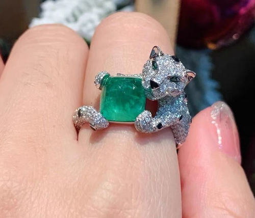 Branded Luxury wear high quality zircon ring adjustable