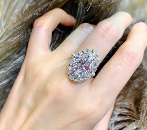 Luxury wear high quality zircon ring adjustable