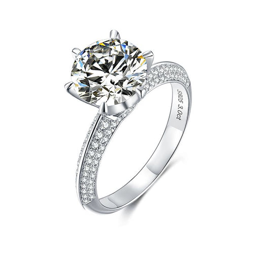 Luxury wear high quality diamond cut zircon ring adjustable