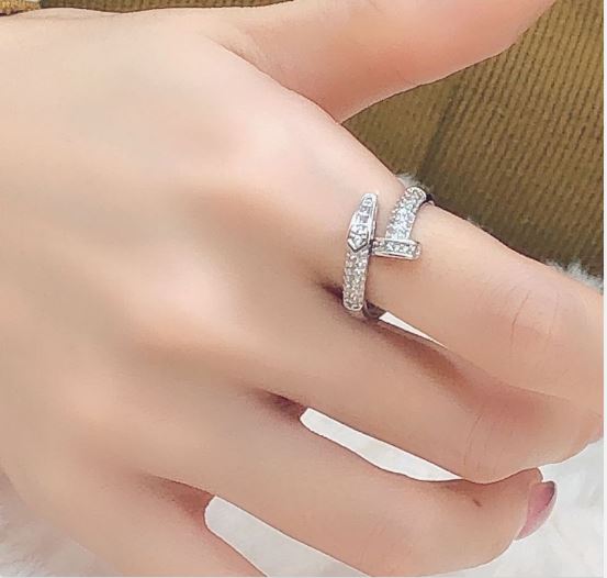 Branded Luxury wear high quality zircon ring adjustable