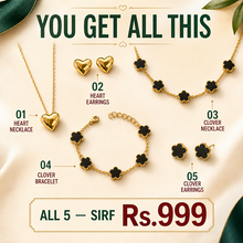 Bundle deal 2 in one offer (heart set and clover set)