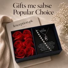 Rose box luxury gift pendant and bracelet