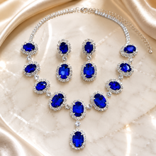 Sapphire set necklace earrings