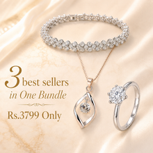 Bundle gift offer pendant chain bracelet and ring