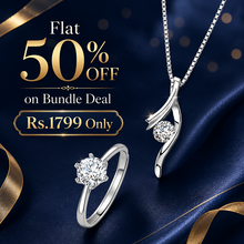 Best selling diamond look pendant chain and adjustable ring deal!