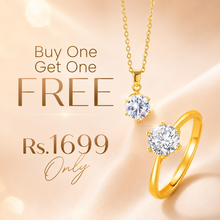 Best selling gold look pendant chain and adjustable ring deal!
