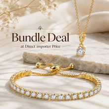 Best seller gold look pendant and adjustable bracelet deal!