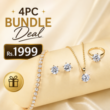 Gold plated diamond impression set