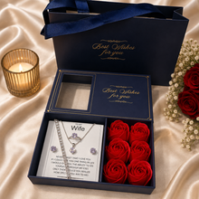 Rose box Diamond look luxury gift set complete