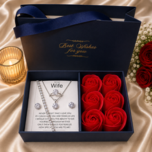 Rose box Diamond look luxury gift set complete