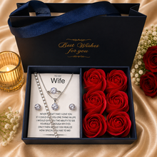 Rose box Diamond look luxury gift set complete