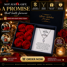 Rose box luxury set pendant chain and ring