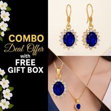 sapphire theme gold plated luxury set