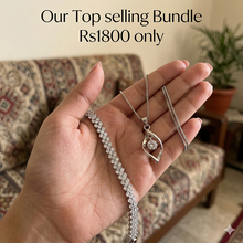 Clavicle deal Best Seller chain pendant and bracelet set with box