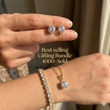 Gold plated diamond impression set